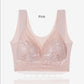 Sexy Lace Seamless Vest-style Underwear Gather Side Sleep No Steel Ring Large Size Bra