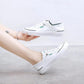Soft Leather Two-wear White Shoes Women's Spring and Summer Flat Casual Lazy Shoes and Pedal Shoes
