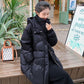Mid-length Down Jacket Women's Winter Women's Hooded Stand-up Collar Loose Thick Bread Coat Jacket Winter Warmth Thick Cotton Jacket