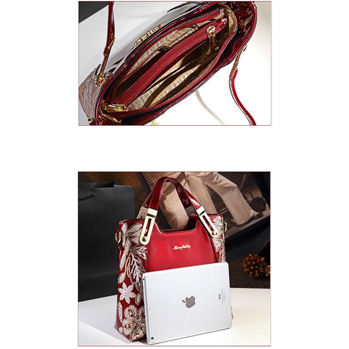 Patent Leather Shoulder Bag Female Evening Party Bag Handbag  Women Sequined Crossbody Tote
