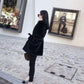 Faux Fur Jacket Winter Fashion V-neck Thickening Warm Waist Mid-length Fur Coat Suitable for Women