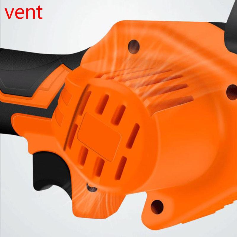 199VF Electric Chain Saw Set with Two Batteries 15cm Cordless Pruning Saw One-handed Logging Saw Garden Tools