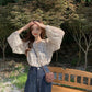 Korean Ladies Ladies Chiffon Floral Long Sleeve Shirts Women Long Sleeve Shirts