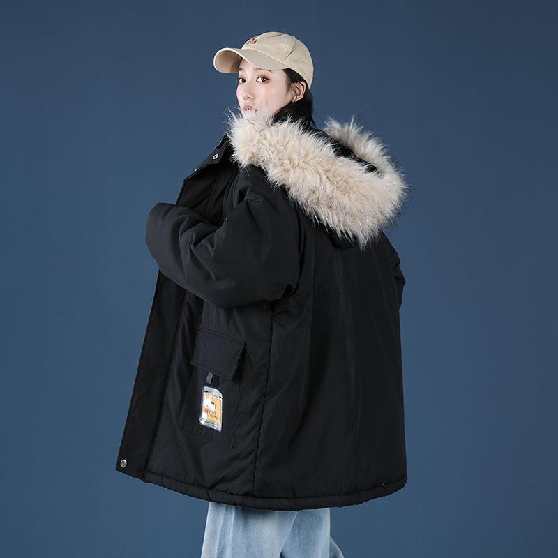 Winter Cotton-padded Clothes Women's Fluffy Cotton-padded Clothes Tooling Fashion Design Is Full of Trendy