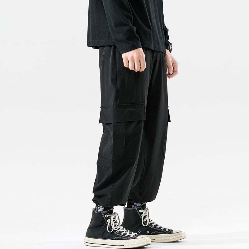 Men's Overalls, Men's Trousers, Loose-fitting Fashion Young Men's Casual Pants, Large Size Thin Section