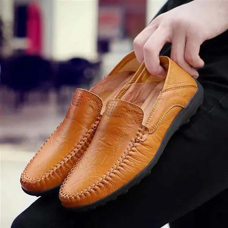 Set of Feet Breathable Soft Sole Soft Surface Comfortable Wear-resistant Peas Shoes Casual Business Leather Shoes