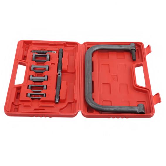 Red Car Engine Cylinder Head Valve Spring Compressor Removal Installation Fixture Tool Automatic Installation and Removal Motorcycle Maintenance Tool