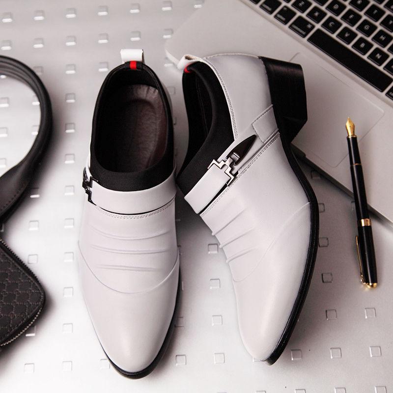 Pair of Shoes Men's Casual Pointed Toe Leather Shoes Men Wedding Shoes