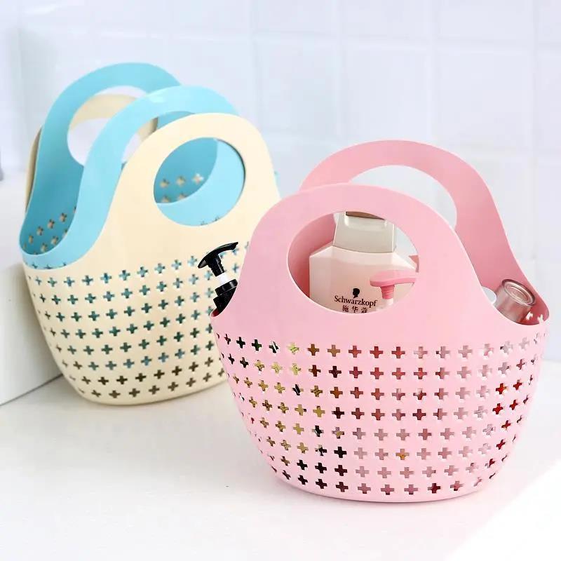 New Bath Basket Portable Large Bathroom Dirty Clothes Basket Storage Basket