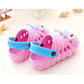 Kids Summer Sandals Boys Girls Soft Sole Cartoon Caterpillar Sandals Indoor Anti-slip Casual Hollow Flat Shoes