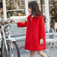 Festive Christmas Clothes Girls Coat Children's Woolen Coat Mid-length Red Fashion Thick Winter Clothes