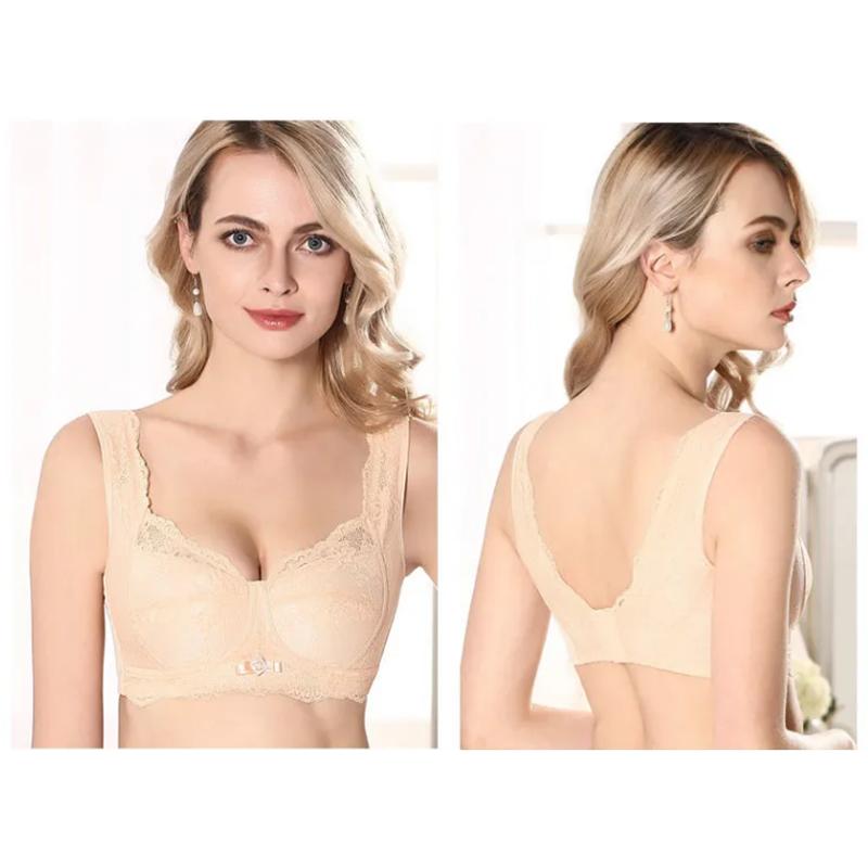 Ladies' Simple Non-steel Ring Bra Comfortable Thin Sleeping Circle Adjustable Underwear Sexy Lace Mesh Female Full Cup Brassiere Ultrathin Breathable
