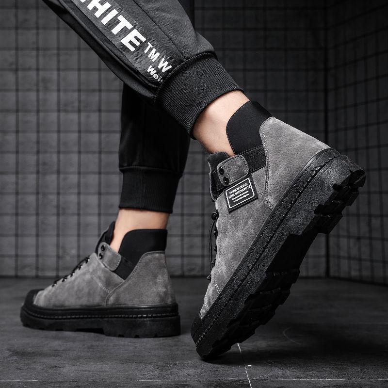 Autumn Men's Shoes Men's Martin Boots High Top Fashion Retro Work Men's Boots Military Boots