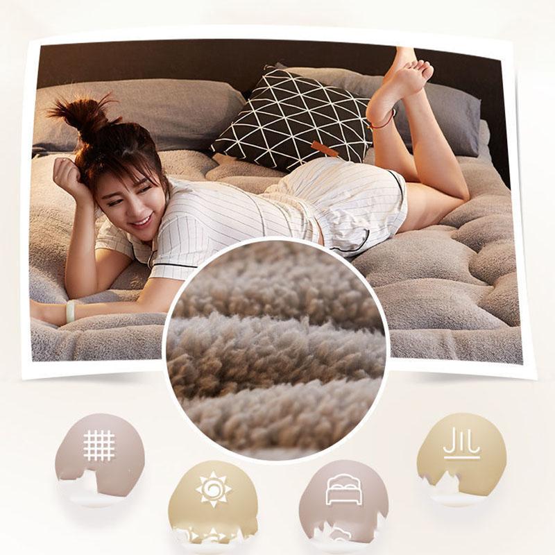 Winter Milk Velvet Mattress Household Sleeping Mat Bed Mattress Mat Double Dormitory Thickening Single Upholstery