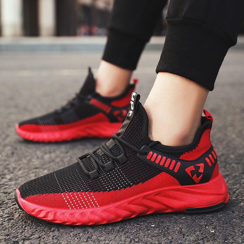 Fashion Fly Woven Breathable Sneakers Men Coconut Shoes Transparent Bottom Sports Shoes Men's Running Shoes