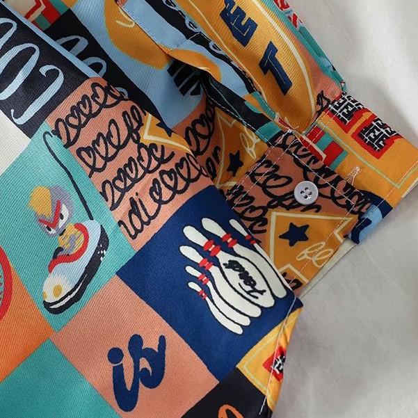 Summer Stylish Men Clothes Korean Style Loose Casual Mid-length T Shirts Creative Design Multi-pattern Printed Shirts Coat