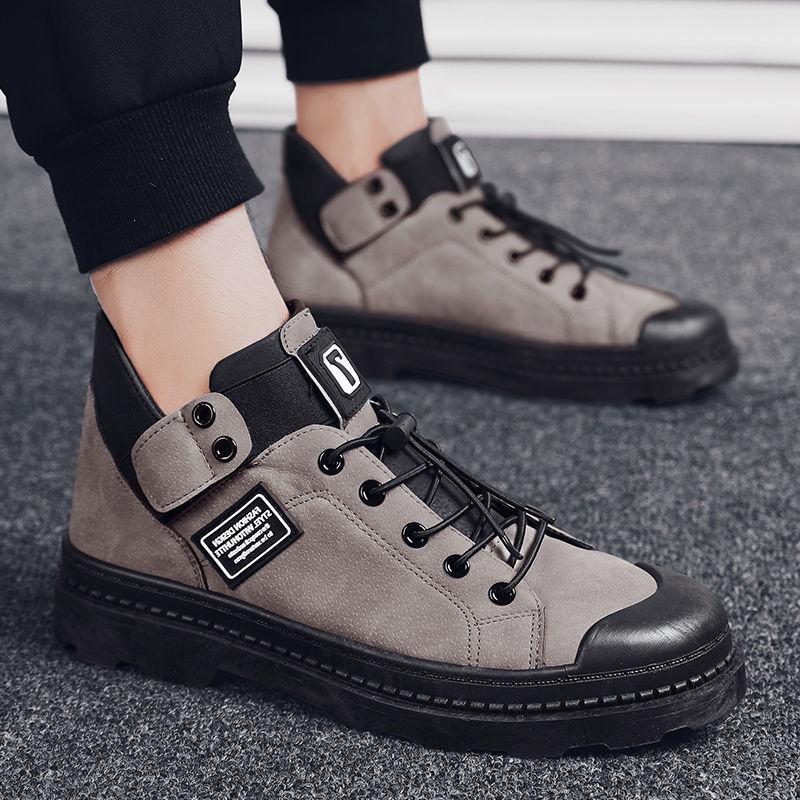 Men's Boots Leather Winter Warm Shoes Motorcycle Mens Ankle Boot  Martins Autumn Men Oxfords Shoe