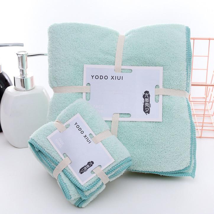 Flannel Soft Bath Towels Bath Towels Cute Pure Cotton Absorbent Household Non-linting Bath Towels Skin-friendly Soft and Washable Without Fading