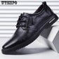 Summer Pointed Toe Mens Dress Shoes Breathable Black Wedding Shoes Formal Suit Office Shoes