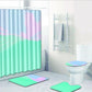 4-piece Shower Curtain and Cushion Bathroom Set Shower Curtain Non-slip Bath Mat Toilet Seat Cover Carpet Home Decor