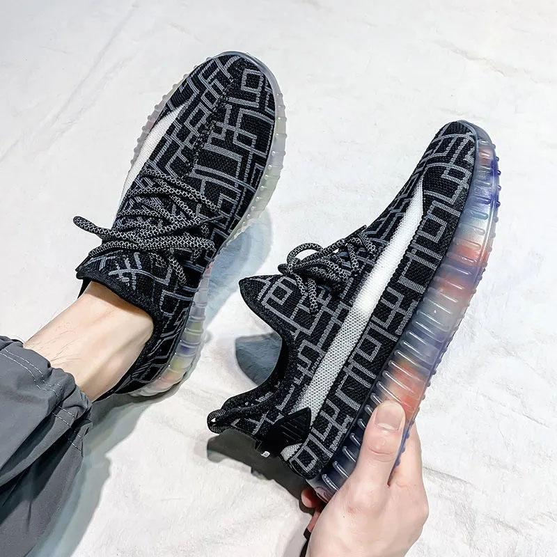 Men's Spring and Summer Coconut Shoes Korean Style Ins Flying Mesh Shoes Student Sports Casual Canvas Shoes Shoes Personalized Dad Shoes