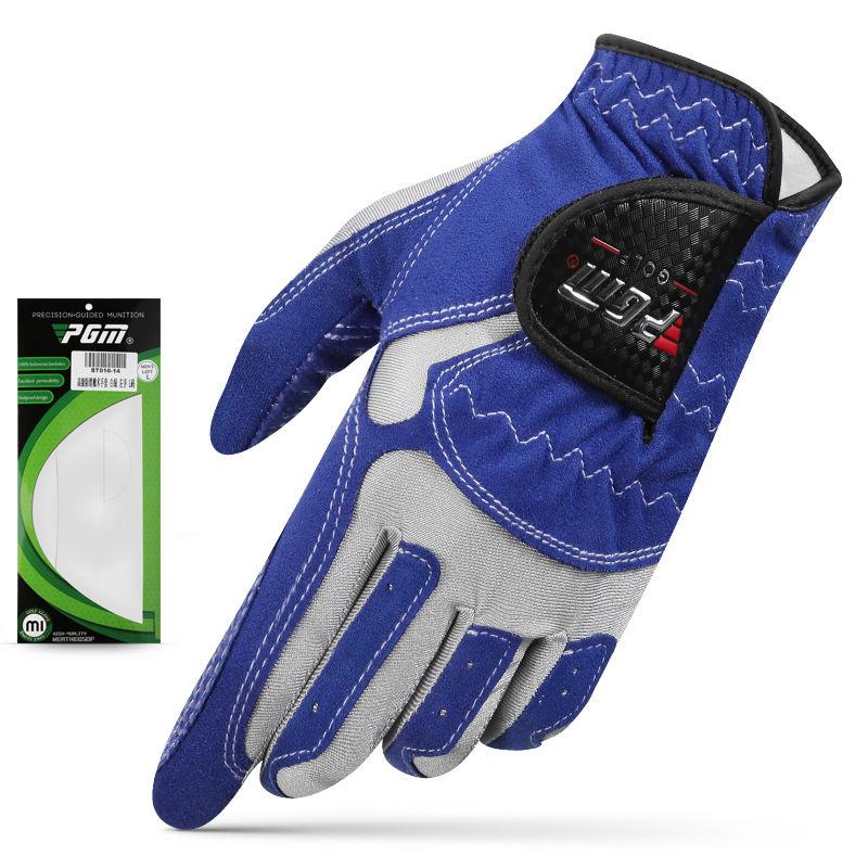 Men's Golf Gloves Single Left and Right Hand Optional with Non-slip Particles Breathable Microfiber Cloth Gloves