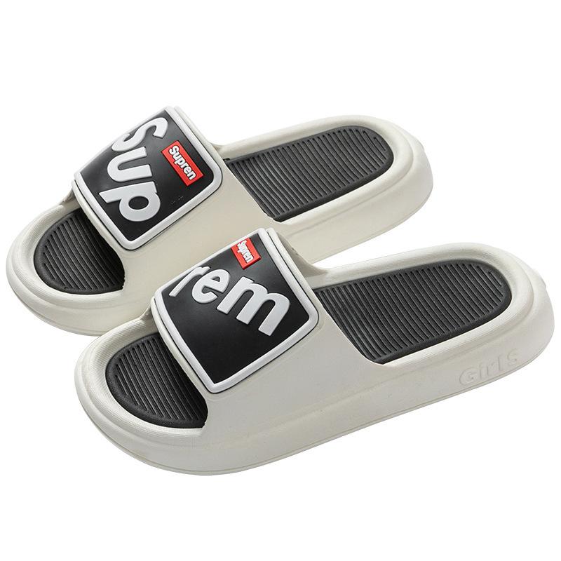 Slippers Men and Women Summer Striped Non-slip Soles EVA Couple Slippers Bathroom Non-slip Slippers Soft and Lightweight Slippers
