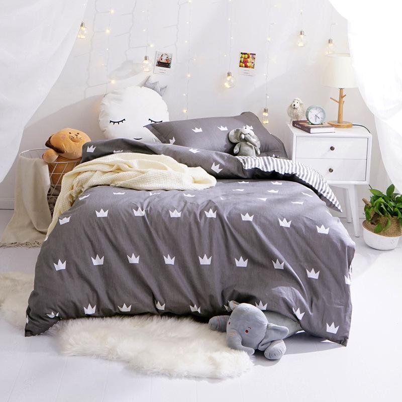Bed Flat Sheet 100% Cotton Bedding Set Duvet Cover Pillowcase Quilt Cover Bedclothes