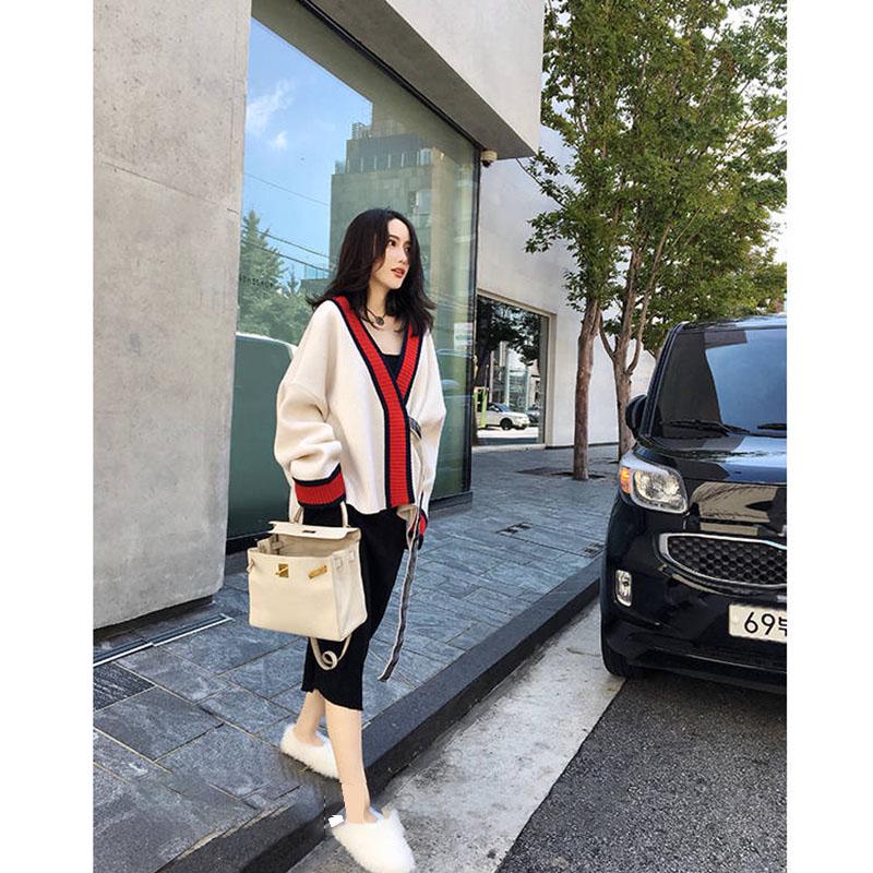 cardigan cardigans Women's Sweaters Autumn Winter fashionable Casual Plaid V-Neck Cardigans Loose