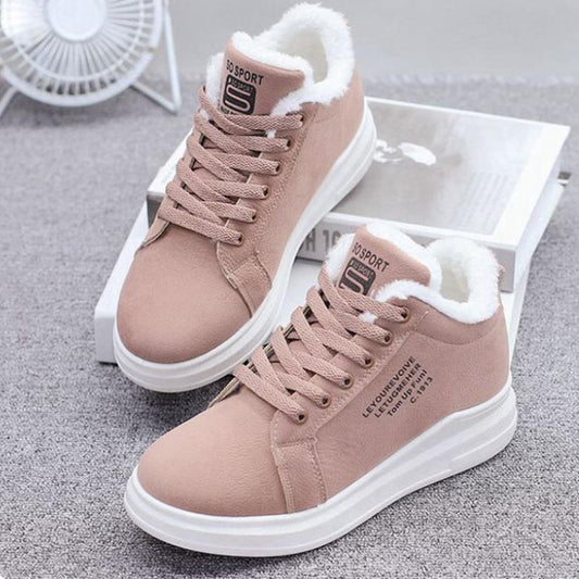 Women Winter High-top Cotton Shoes Women's Fleece Sports Thickening Warm Casual Shoes