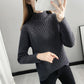 High-neck Padded Sweater Women's Autumn and Winter New Loose Casual Style Knitting Base Western Style