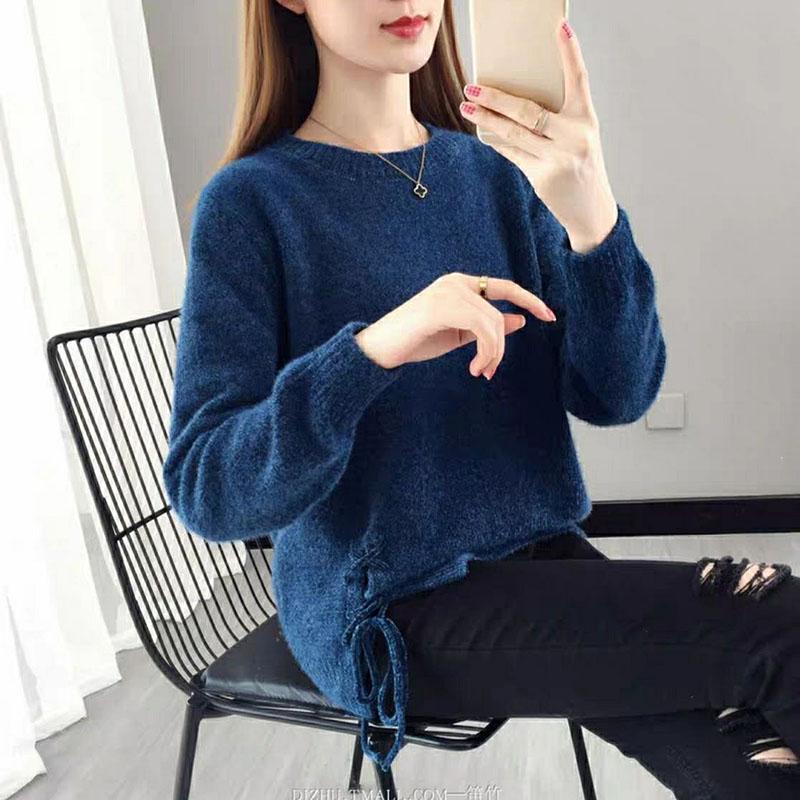 Autumn and Winter Mink Velvet Sweater Loose Casual Jacket Fashion Knitted Blouse
