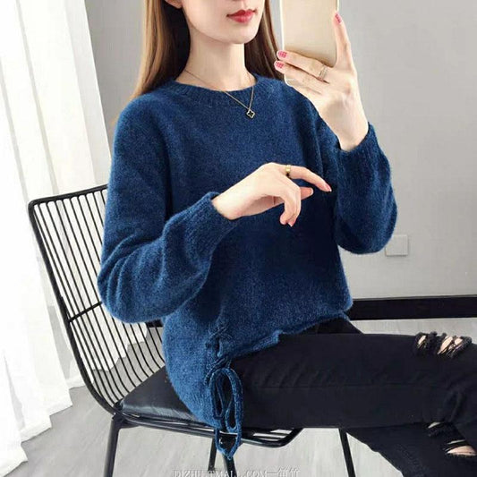 Autumn and Winter Mink Velvet Sweater Loose Casual Jacket Fashion Knitted Blouse