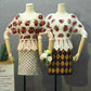 Fall/winter Women Crocheted Knit Jumper Short Pullover Batwing Sweater  Round Neck Mohair Sweater Outwear