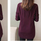 PofuloveSweater women's mid-length half-high collar thickened large size loose-knit base shirt dress