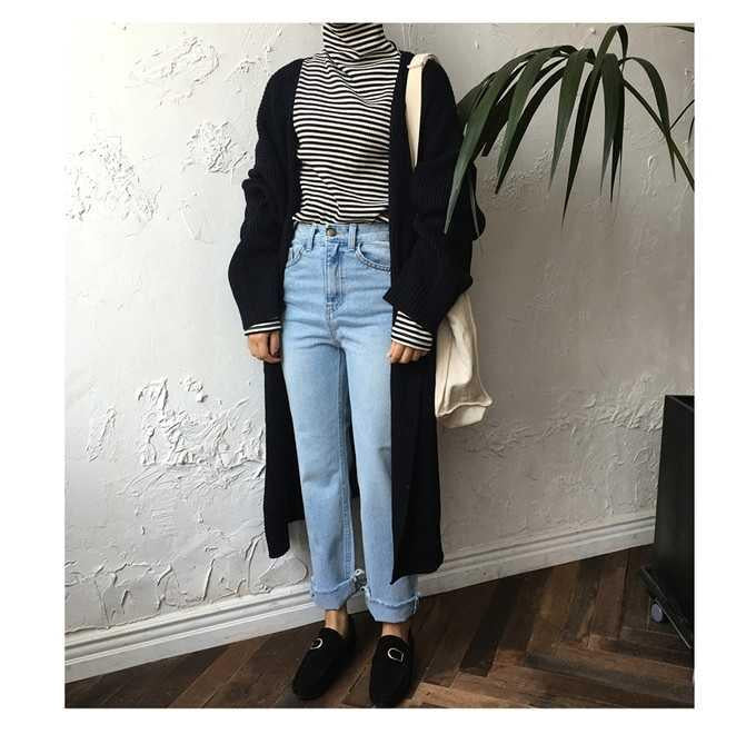 Long Cardigan Women Harajuku Loose Knit Sweater Casual Black Oversized Jacket Coat Outwear