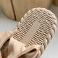 Retro Sandals Women Summer All-match Linen Texture Flat Bottom Bohemian Light Women's One-step Sandals Beach Sandals