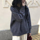 Large Size Sweater Women Korean Version Loose Solid Color Round Neck Pullover Long Sleeve Sweater Top Ins