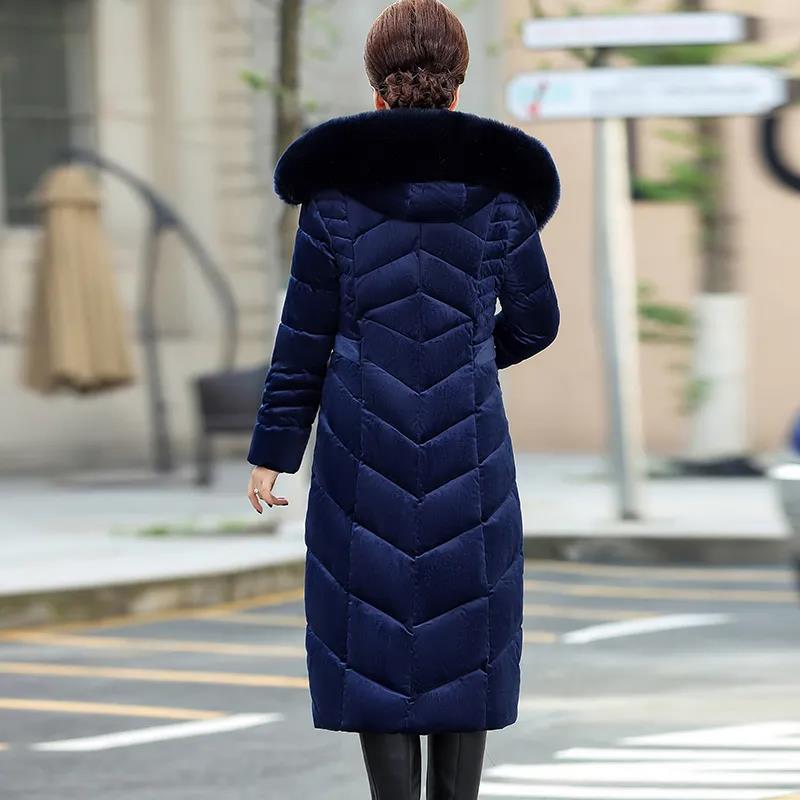 Women's Winter Hooded Plush Thickened Warm Cotton Padded Coats Female Solid Color Oversized Loose Long Coats