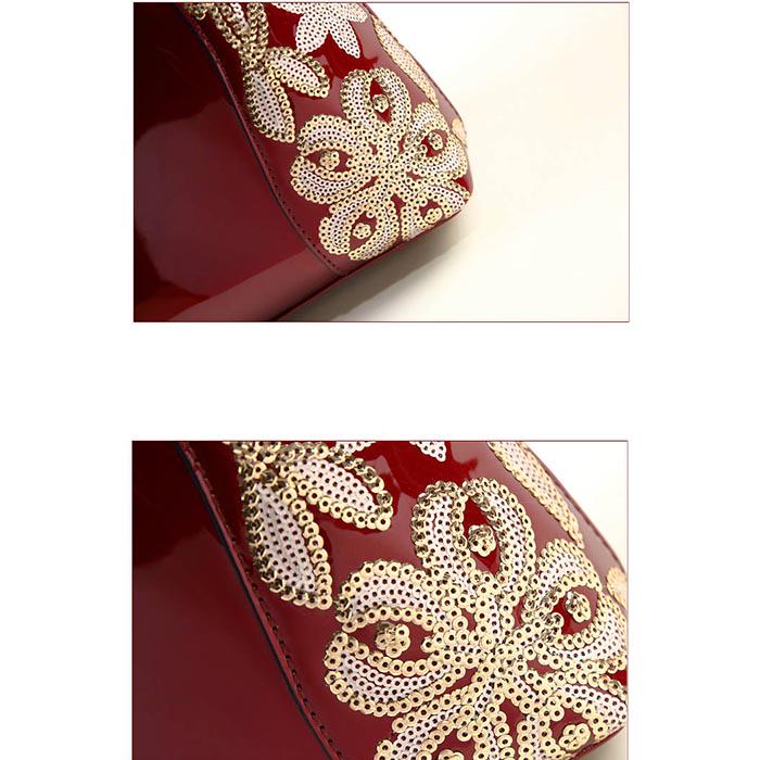Patent Leather Shoulder Bag Female Evening Party Bag Handbag  Women Sequined Crossbody Tote
