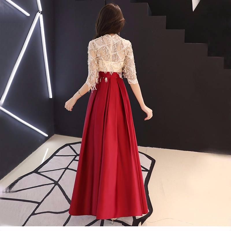Little Evening Dress Female Long Party Dress Party Dinner Party Banquet Noble and Thin Host