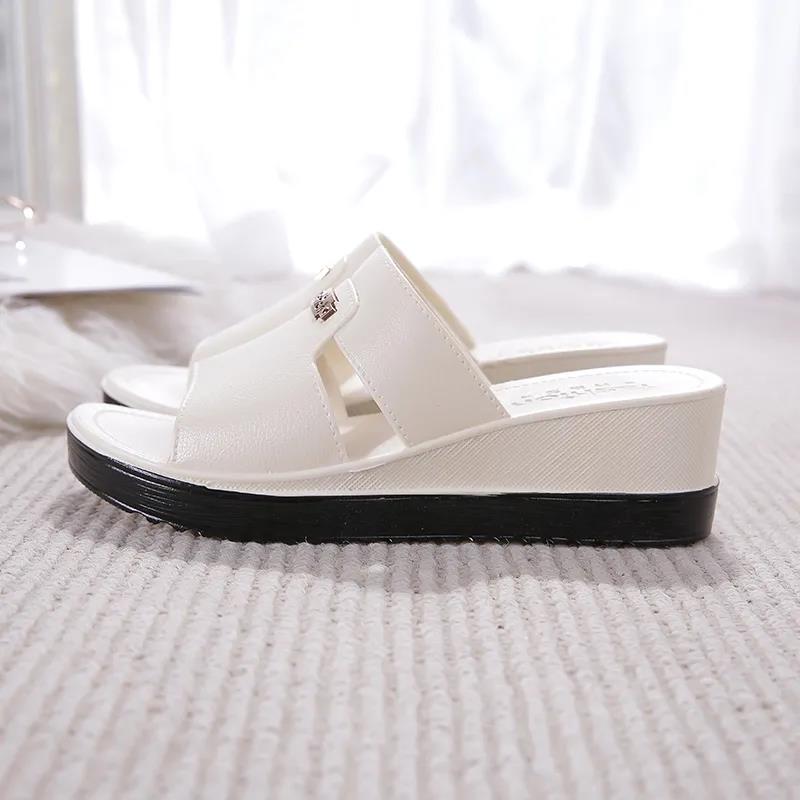 Slippers Women's High-heeled Slippers Slope-heeled Sandals and Slippers Women's High-heeled Slippers Non-slip Comfortable Slippers