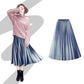 Gold Velvet Pleated Skirt Skirt New Large Size Velvet Long Skirt High Waist Mid-length Skirt Ladies A-line Skirt