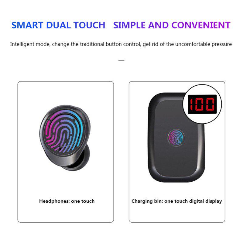 TWS Sport Wireless Bluetooth Earphone Stereo Handsfree Headset IPX7 Waterproof 3500mAh Charging Box