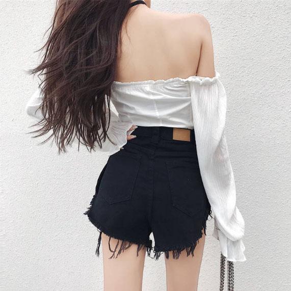 WTEMPO Brand Short Pants Women Casual Skinny Jean Denim Short Pants