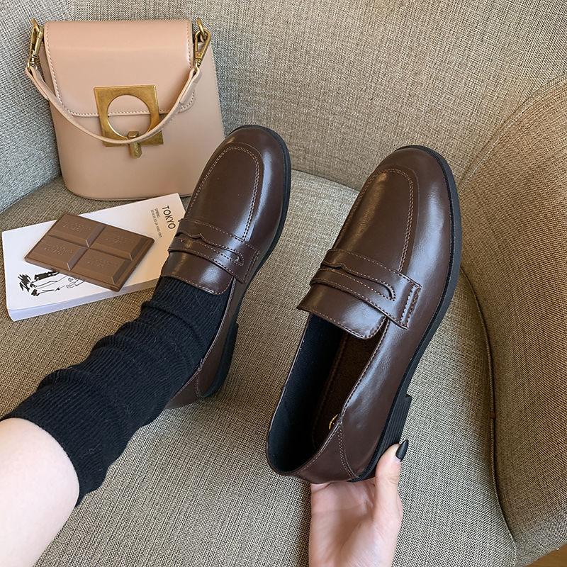 Small Leather Shoes Women's British Style Spring Autumn All-match Women's Shoes Retro Loafers Flat Shoes