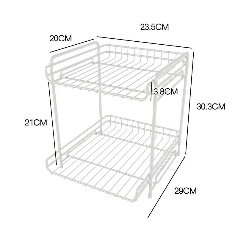 Kitchen Shelf Under The Sink Pot Shelf Pot Storage Rack Put Pot Artifact Cabinet Layered Shelf Cabinet Home