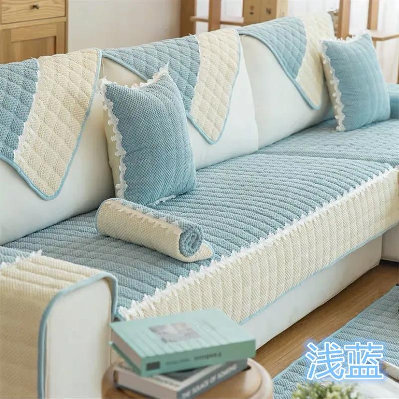 Modern Minimalist Sofa Cushion Four Seasons General Non-slip Fabric Sofa Cover Cover High-end Thick Cushion Cover Cloth Backrest Towel