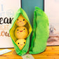 Cute Pea Pod Pillow Super Cute Smiling Face Funny Doll Large Size Doll Children Plush Present Toys