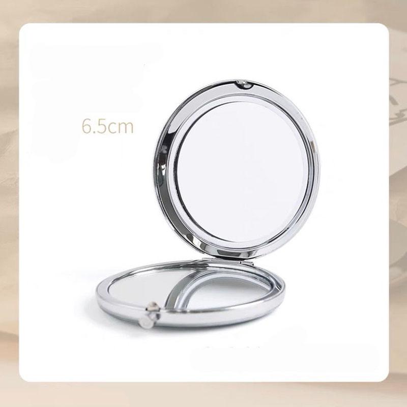 Solid Color Foldable Flip Double-sided Makeup Mirror Ladies Collapsible Must-have Makeup for Travel Appointment Portable HD Thin and Light
